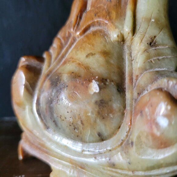 Vintage Stone Carved Statue Buddha, Sitting Buddha Figurine *Read - Picture 10 of 10